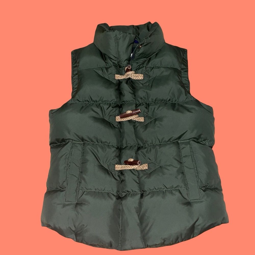 J. Crew Forest Green Puffer Vest